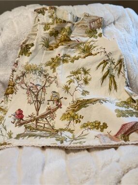 Trish Scully 2T Cream Toile Print Sleeveless Dress, Unique from Europe, Like New